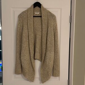 Garage Warm Tan Open-Front Cardigan with pockets, size XS-S